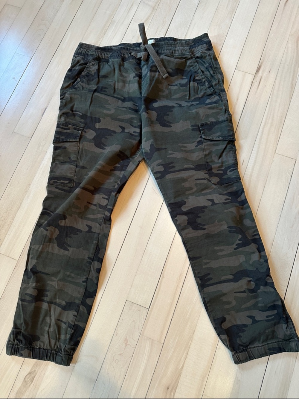 Camo Cargo Jogger Pants - Green
